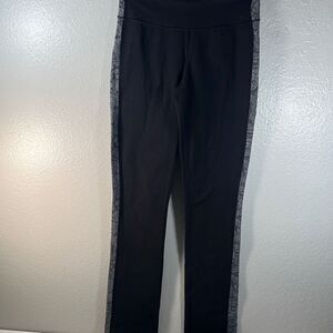 Lululemon Women’s High Rise 33” Pants Side Stripe Fitness Black Size 4